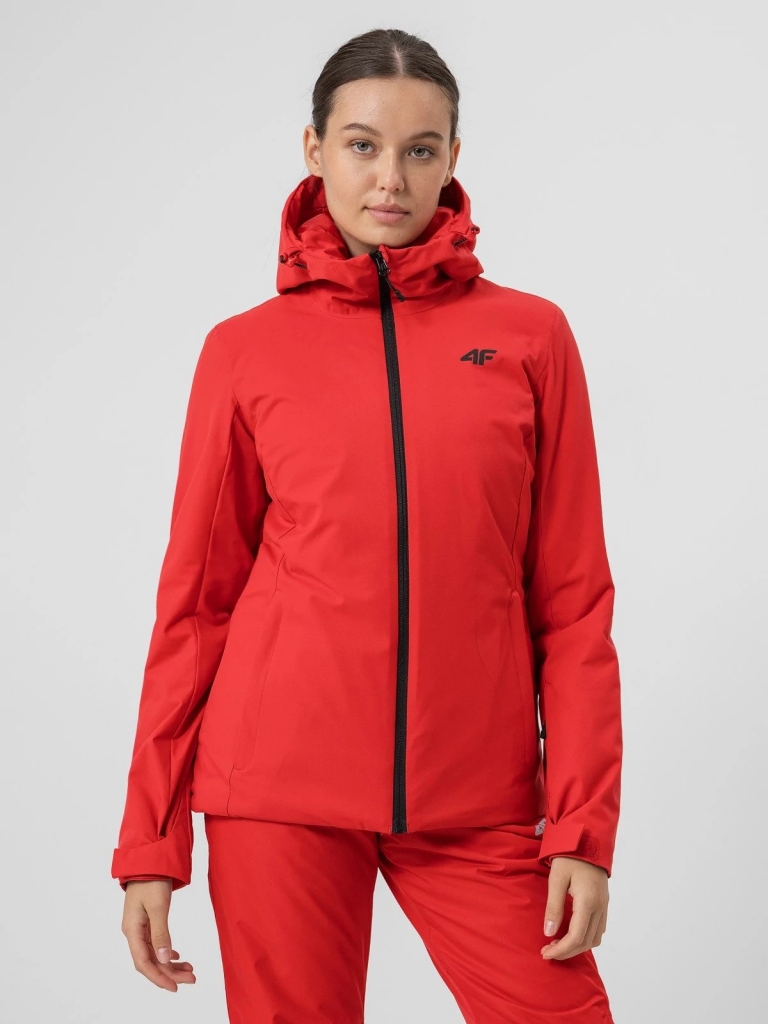 Červená dámska lyžiarska bunda - 4F